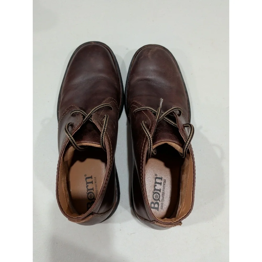 Born Bismark Brown Leather Comfort Ankle Chukka Boots Mens Size 10